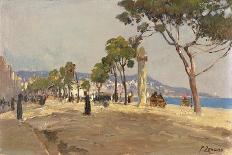 Mafalda on the Banks of the Bosphorus, the Dolmabahce Mosque in the Background (Oil on Canvas)-Fausto Zonaro-Giclee Print