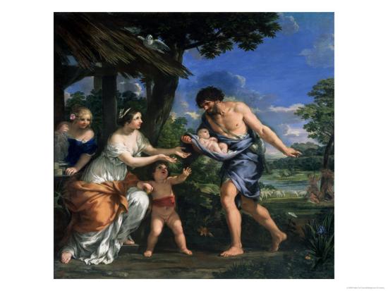 faustulus entrusting romulus and