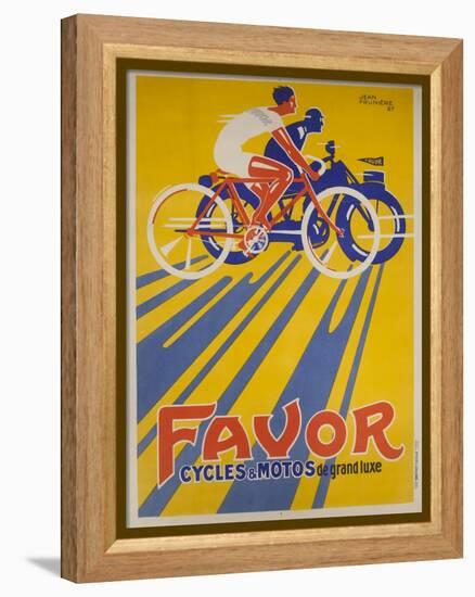 Favor Cycles and Motos French Advertising Poster-null-Framed Premier Image Canvas