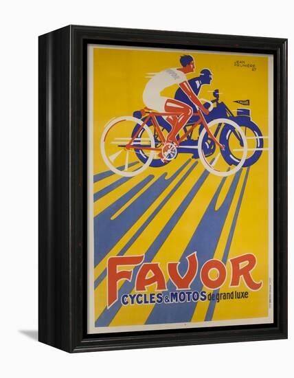 Favor Cycles and Motos French Advertising Poster-null-Framed Premier Image Canvas