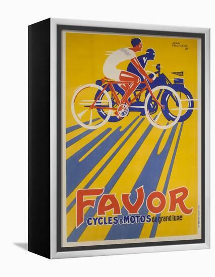 Favor Cycles and Motos French Advertising Poster-null-Framed Premier Image Canvas