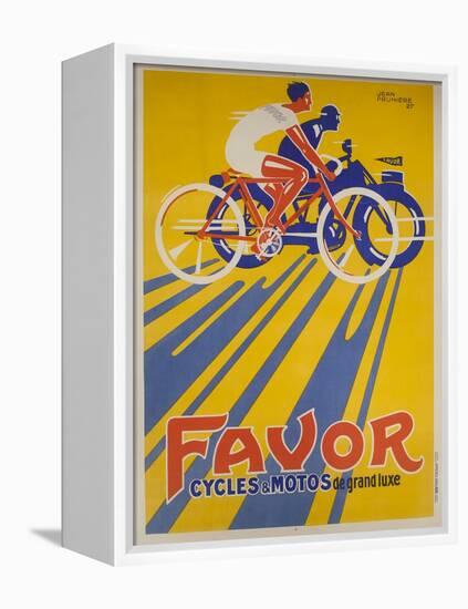 Favor Cycles and Motos French Advertising Poster-null-Framed Premier Image Canvas