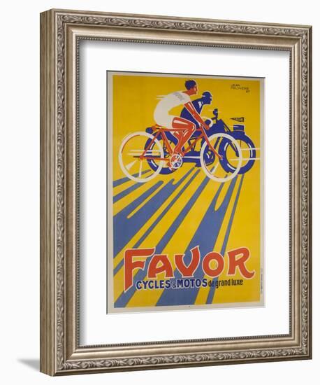 Favor Cycles and Motos French Advertising Poster--Framed Giclee Print