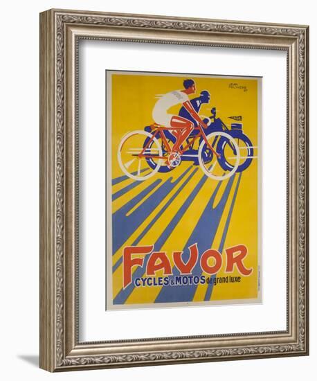 Favor Cycles and Motos French Advertising Poster-null-Framed Giclee Print