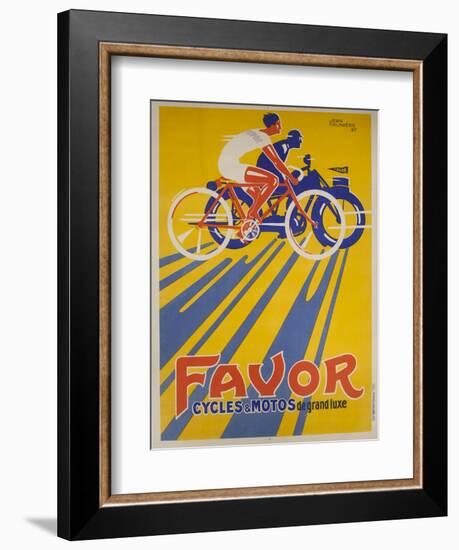 Favor Cycles and Motos French Advertising Poster--Framed Giclee Print