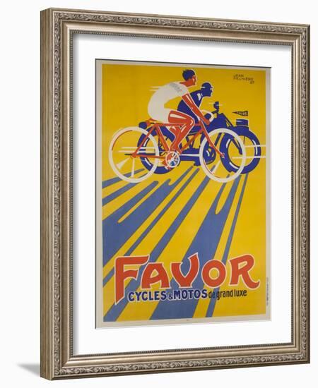 Favor Cycles and Motos French Advertising Poster-null-Framed Giclee Print