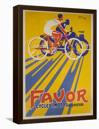 Favor Cycles and Motos French Advertising Poster-null-Framed Premier Image Canvas