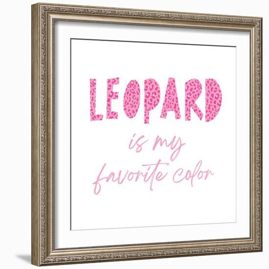 Favorite Color Pink Leopard-Jennifer McCully-Framed Art Print