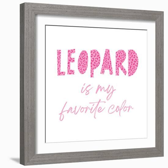 Favorite Color Pink Leopard-Jennifer McCully-Framed Art Print