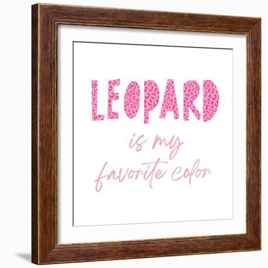 Favorite Color Pink Leopard-Jennifer McCully-Framed Art Print