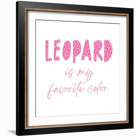 Favorite Color Pink Leopard-Jennifer McCully-Framed Art Print