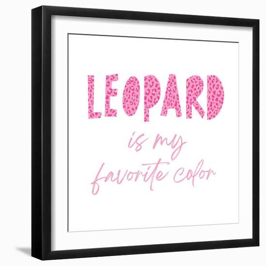 Favorite Color Pink Leopard-Jennifer McCully-Framed Art Print