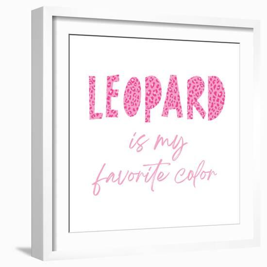 Favorite Color Pink Leopard-Jennifer McCully-Framed Art Print