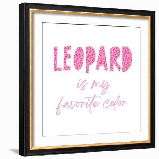 Favorite Color Pink Leopard-Jennifer McCully-Framed Art Print