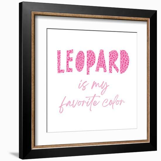 Favorite Color Pink Leopard-Jennifer McCully-Framed Art Print