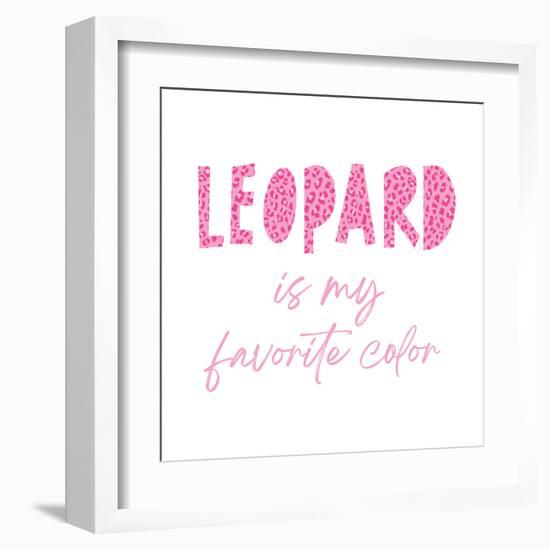 Favorite Color Pink Leopard-Jennifer McCully-Framed Art Print