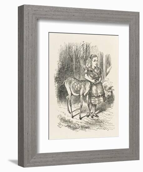 Fawn Alice and the Fawn-John Tenniel-Framed Art Print