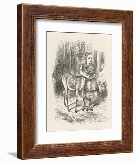 Fawn Alice and the Fawn-John Tenniel-Framed Art Print