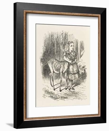 Fawn Alice and the Fawn-John Tenniel-Framed Art Print