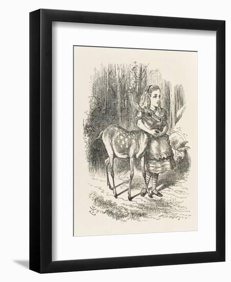 Fawn Alice and the Fawn-John Tenniel-Framed Art Print