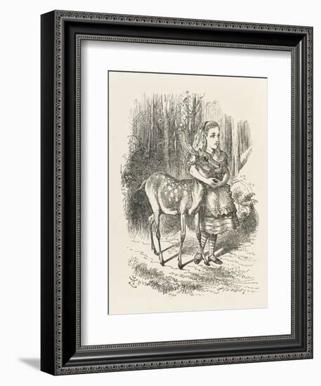 Fawn Alice and the Fawn-John Tenniel-Framed Art Print