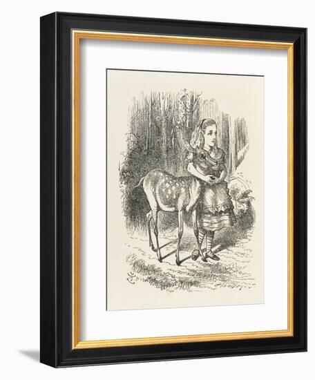 Fawn Alice and the Fawn-John Tenniel-Framed Art Print