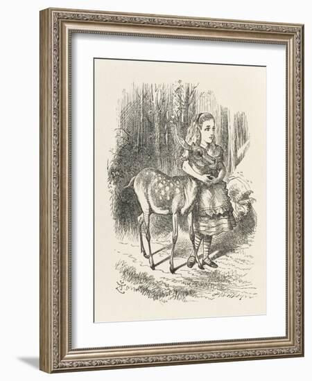 Fawn Alice and the Fawn-John Tenniel-Framed Art Print