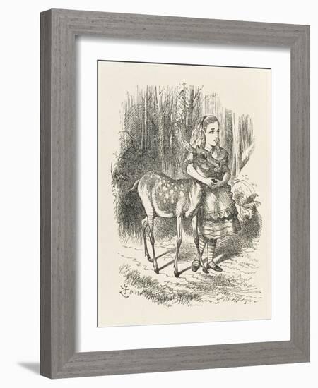 Fawn Alice and the Fawn-John Tenniel-Framed Art Print