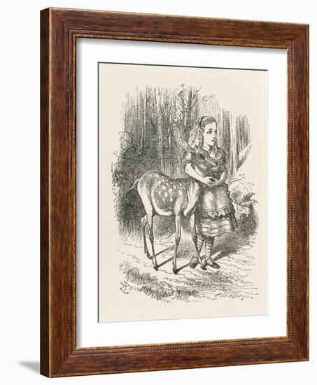 Fawn Alice and the Fawn-John Tenniel-Framed Art Print