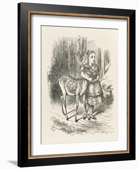 Fawn Alice and the Fawn-John Tenniel-Framed Art Print