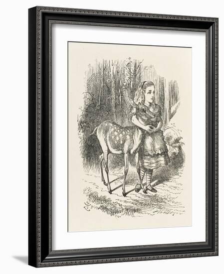 Fawn Alice and the Fawn-John Tenniel-Framed Art Print