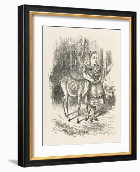 Fawn Alice and the Fawn-John Tenniel-Framed Art Print