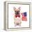 Fawn French Bulldog-Javier Brosch-Framed Premier Image Canvas