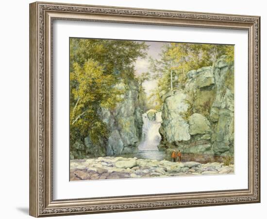 Fawn's Leap, Catskill Mountains, 1867 (W/C on Paper)-John William Hill-Framed Giclee Print