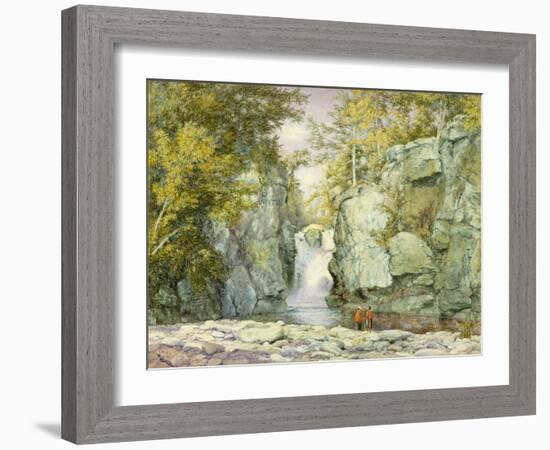 Fawn's Leap, Catskill Mountains, 1867 (W/C on Paper)-John William Hill-Framed Giclee Print