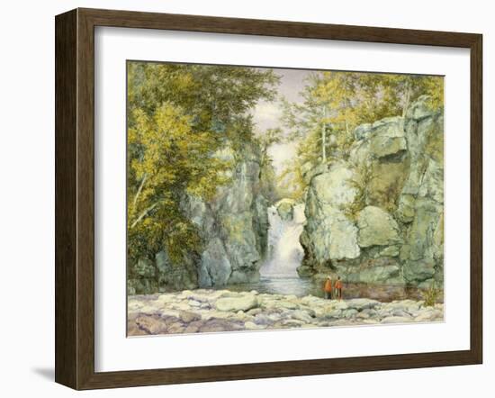 Fawn's Leap, Catskill Mountains, 1867 (W/C on Paper)-John William Hill-Framed Giclee Print