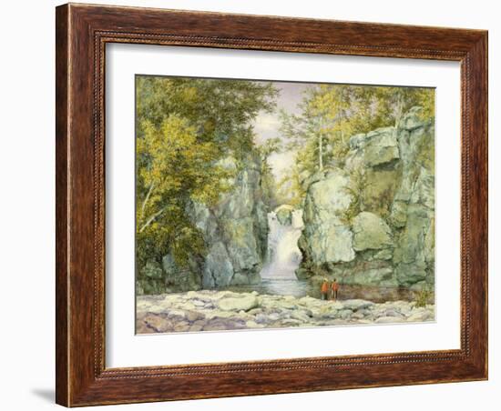 Fawn's Leap, Catskill Mountains, 1867 (W/C on Paper)-John William Hill-Framed Giclee Print