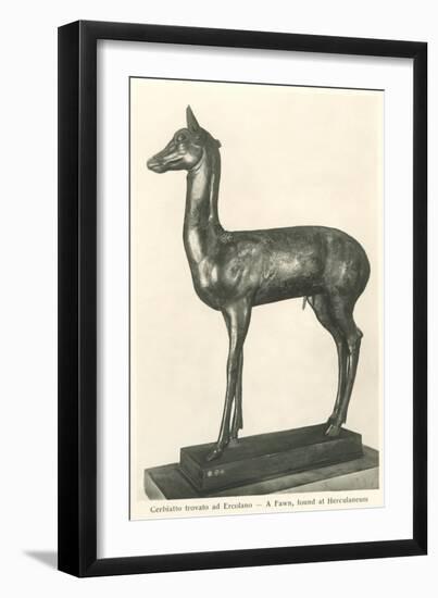 Fawn Sculpture from Herculaneum-null-Framed Art Print