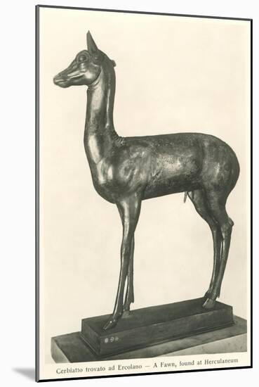 Fawn Sculpture from Herculaneum-null-Mounted Art Print