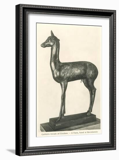 Fawn Sculpture from Herculaneum-null-Framed Art Print