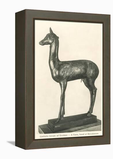 Fawn Sculpture from Herculaneum-null-Framed Stretched Canvas