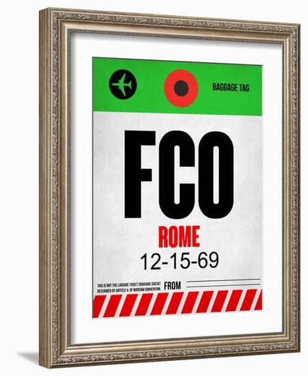 FCO Rome Luggage Tag 1-NaxArt-Framed Art Print