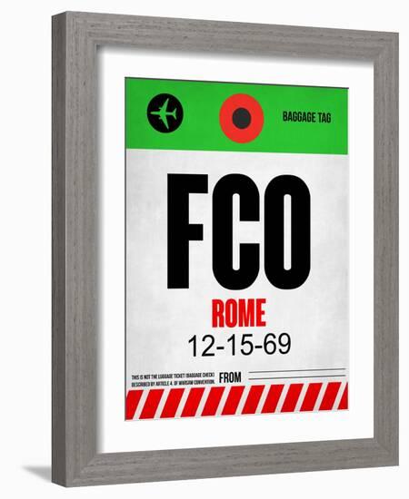 FCO Rome Luggage Tag 1-NaxArt-Framed Art Print