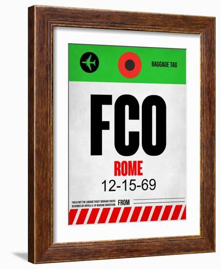 FCO Rome Luggage Tag 1-NaxArt-Framed Art Print