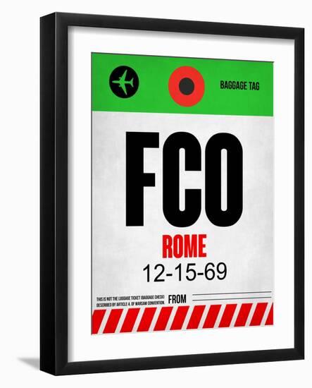 FCO Rome Luggage Tag 1-NaxArt-Framed Art Print