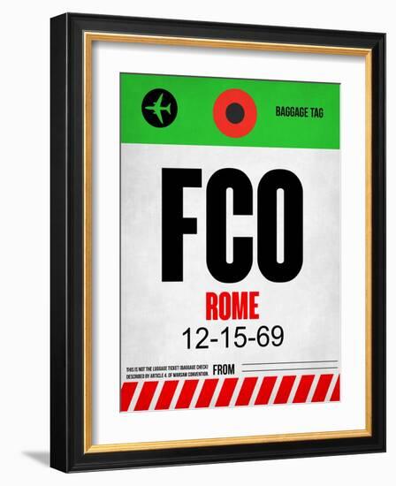 FCO Rome Luggage Tag 1-NaxArt-Framed Art Print