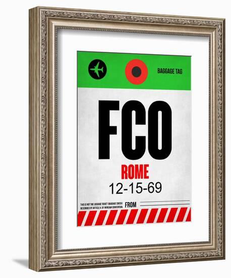 FCO Rome Luggage Tag 1-NaxArt-Framed Art Print