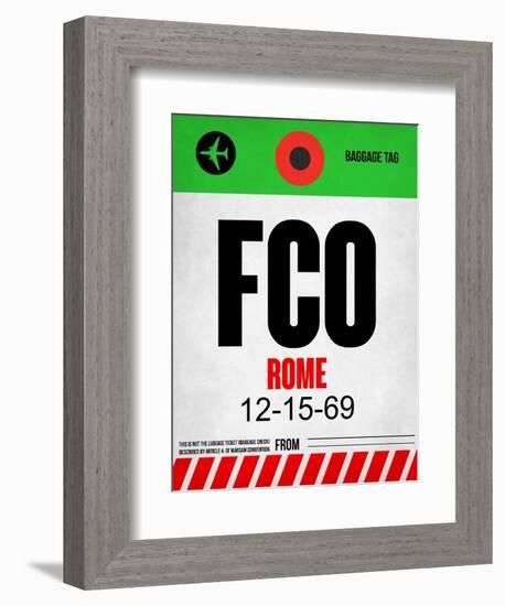 FCO Rome Luggage Tag 1-NaxArt-Framed Art Print