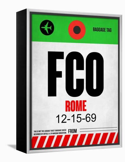 FCO Rome Luggage Tag 1-NaxArt-Framed Stretched Canvas