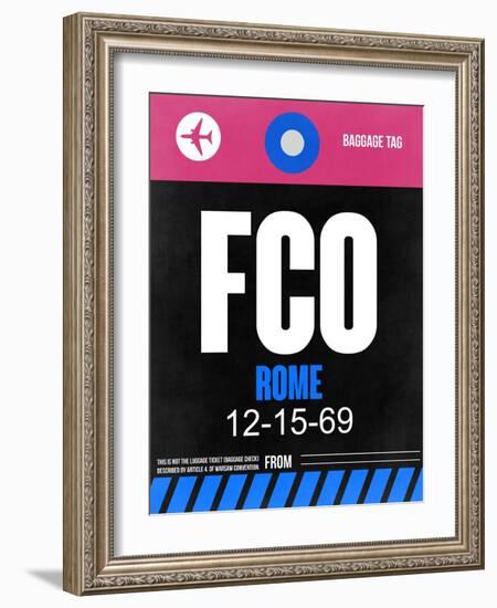 FCO Rome Luggage Tag 2-NaxArt-Framed Art Print